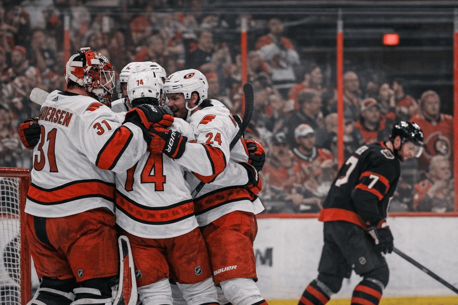 Hurricanes edge Senators 2-1, take commanding 3-0 series lead