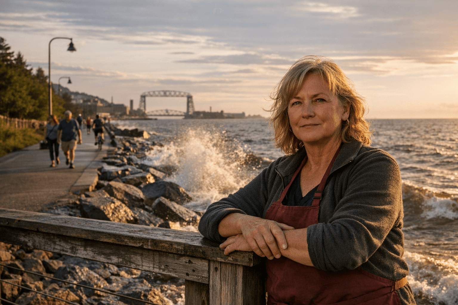 Duluth Lakewalk links shoreline, tourism, and daily life along Lake Superior