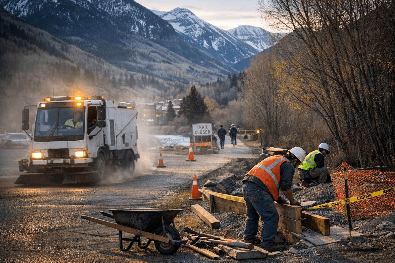 Telluride delays parking lot maintenance, extends Spur Bike Path work