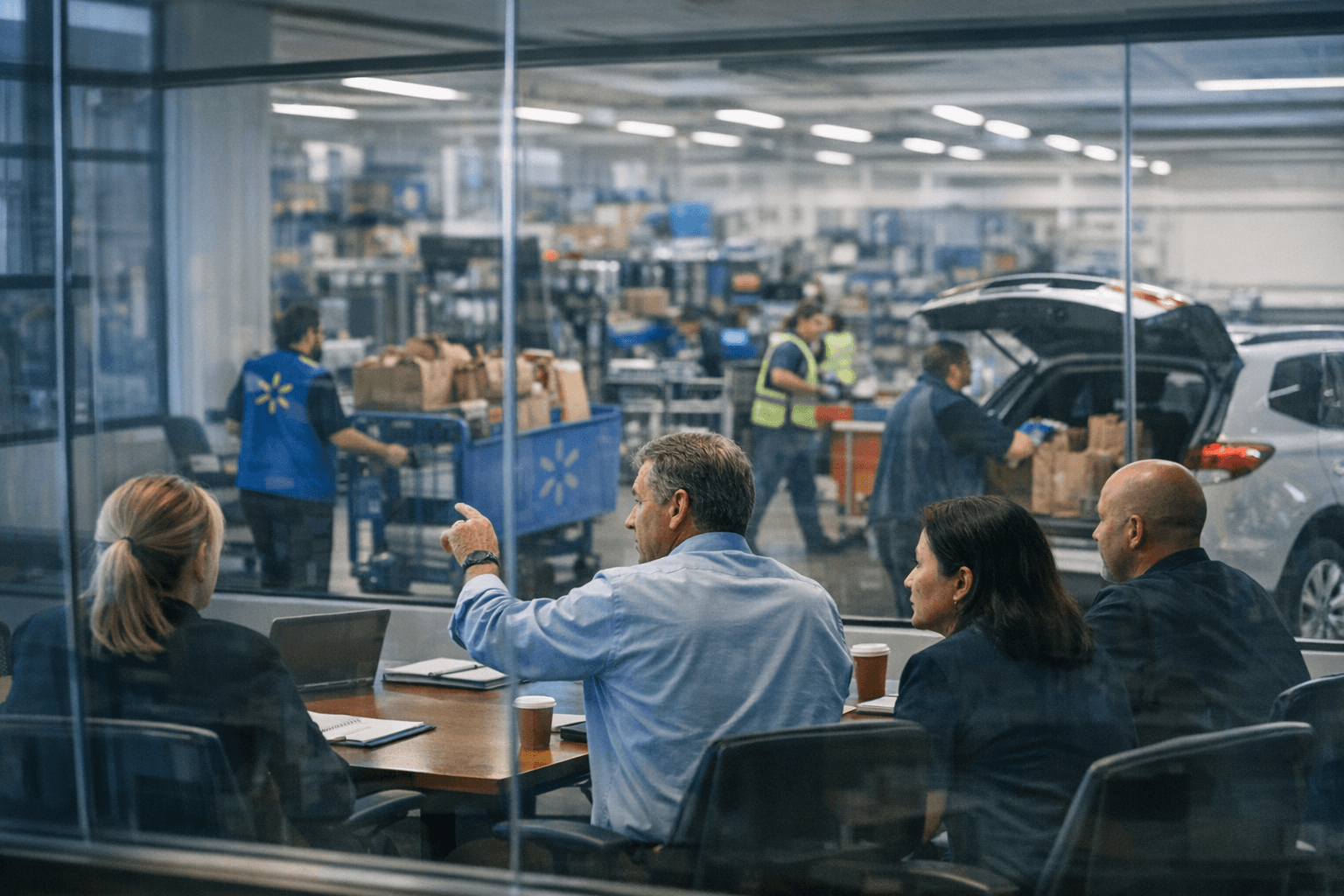 Walmart online deal events shift store labor toward pickup and delivery work