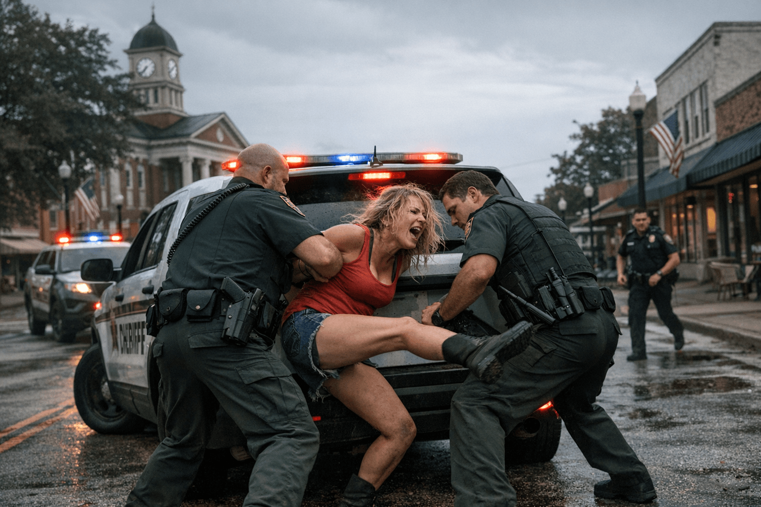 Traffic stop turns violent in Monroe County, woman arrested on charges