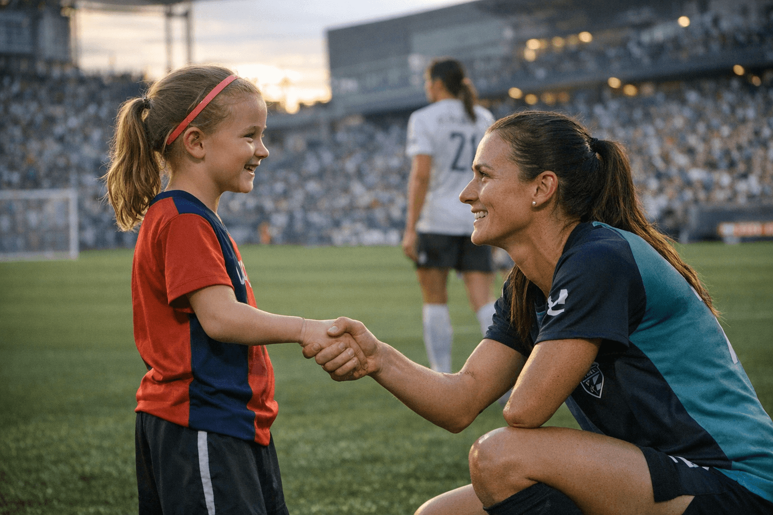 Young fan finds hope meeting soccer role model with limb difference