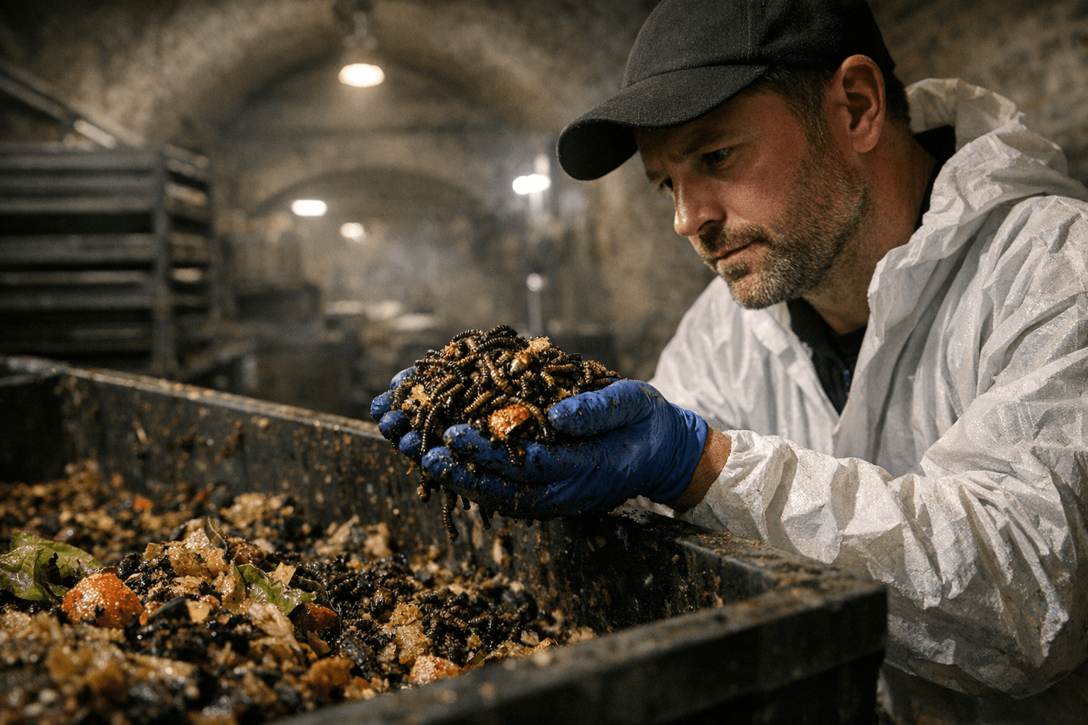 BBC visits London insect farm turning food waste into animal feed