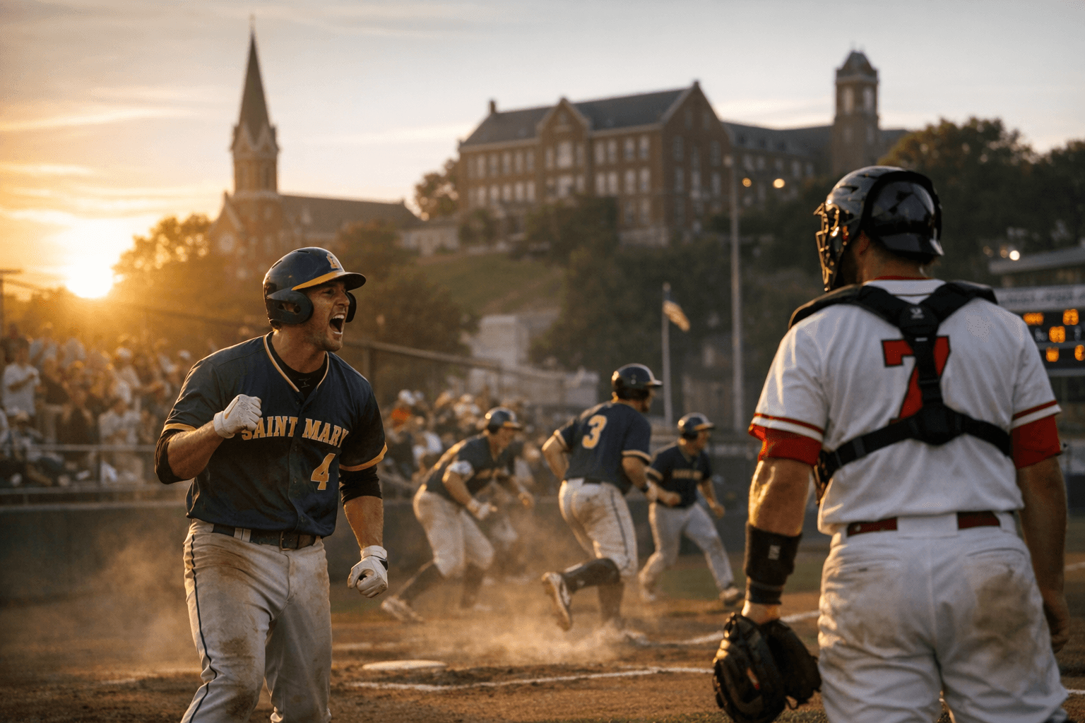 Saint Mary holds off Benedictine 10-8 in Atchison baseball showdown