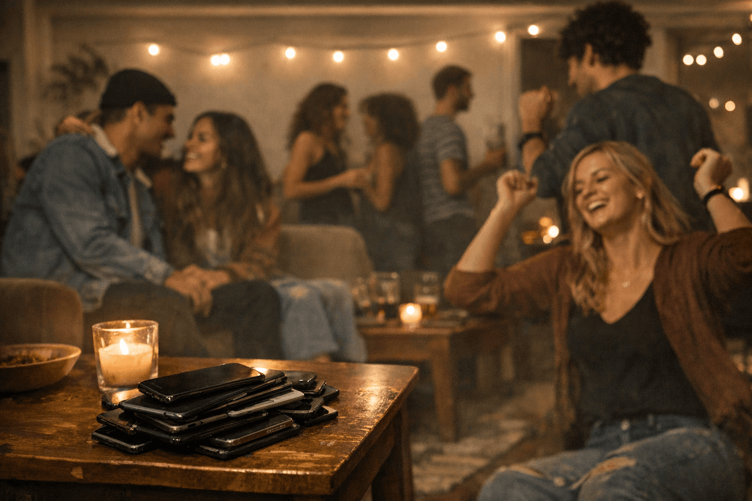 Phone-free parties draw young adults seeking real-world connection