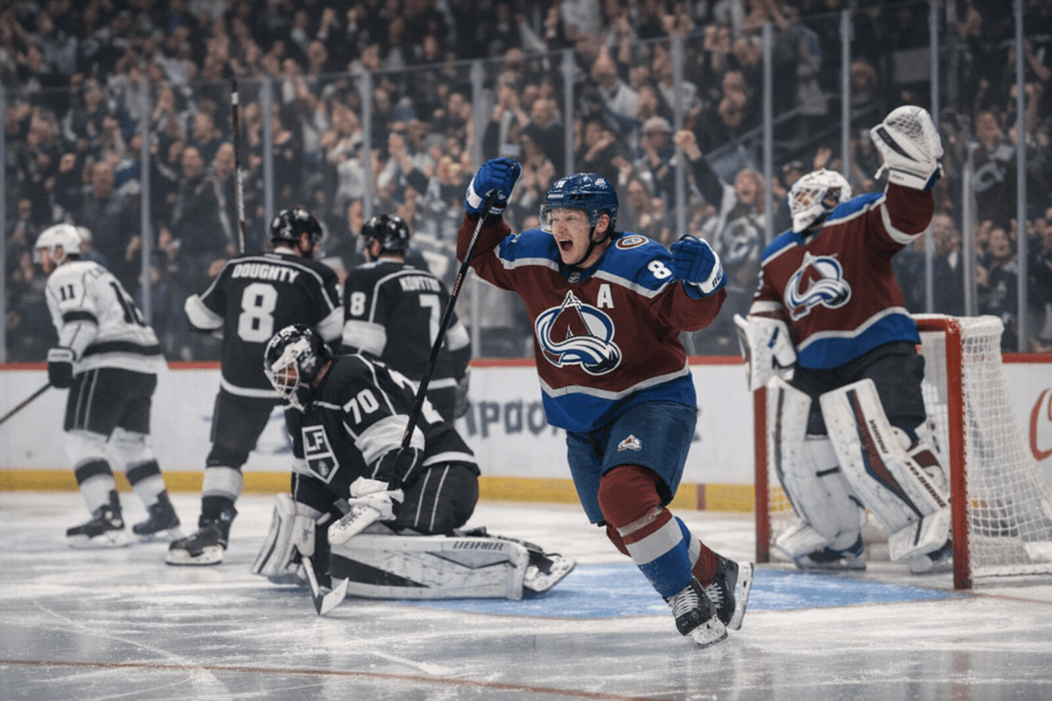 Makar lifts Avalanche over Kings, Colorado takes 3-0 series lead