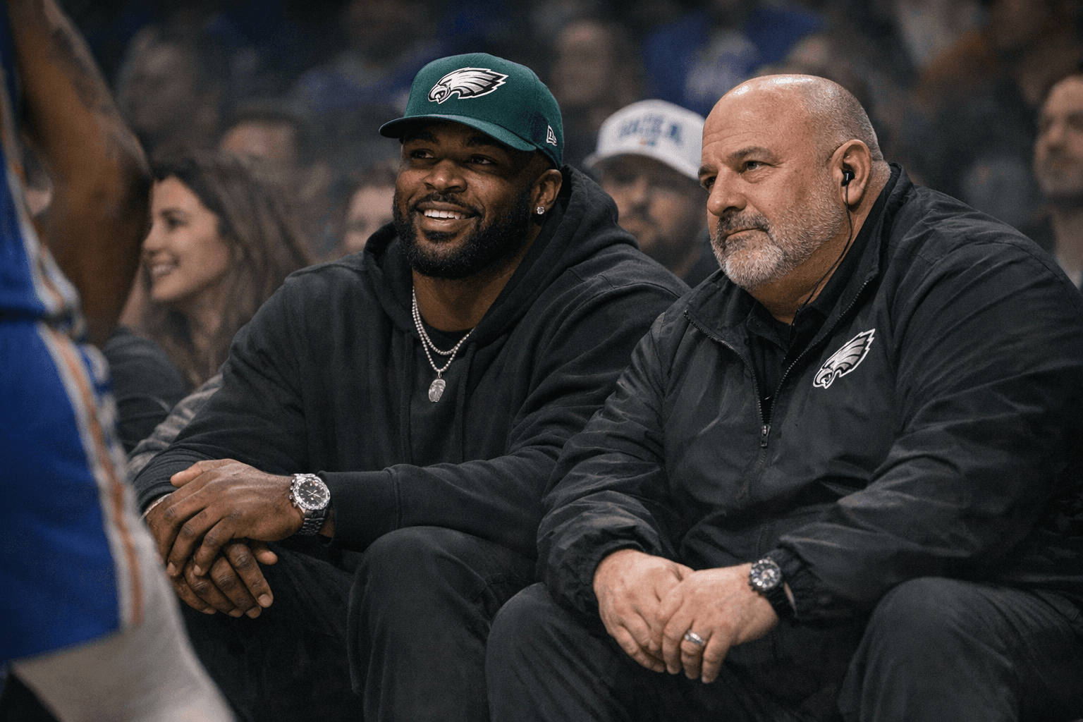 Jonathan Greenard spotted with Big Dom at Sixers playoff game