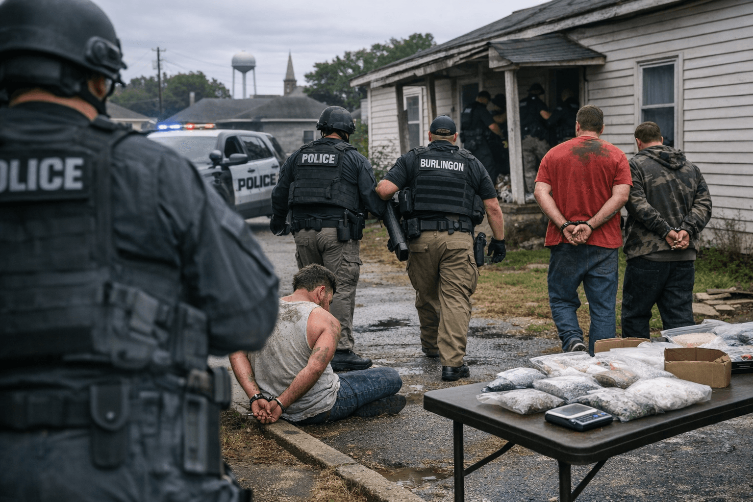Burlington drug raid leads to seven arrests