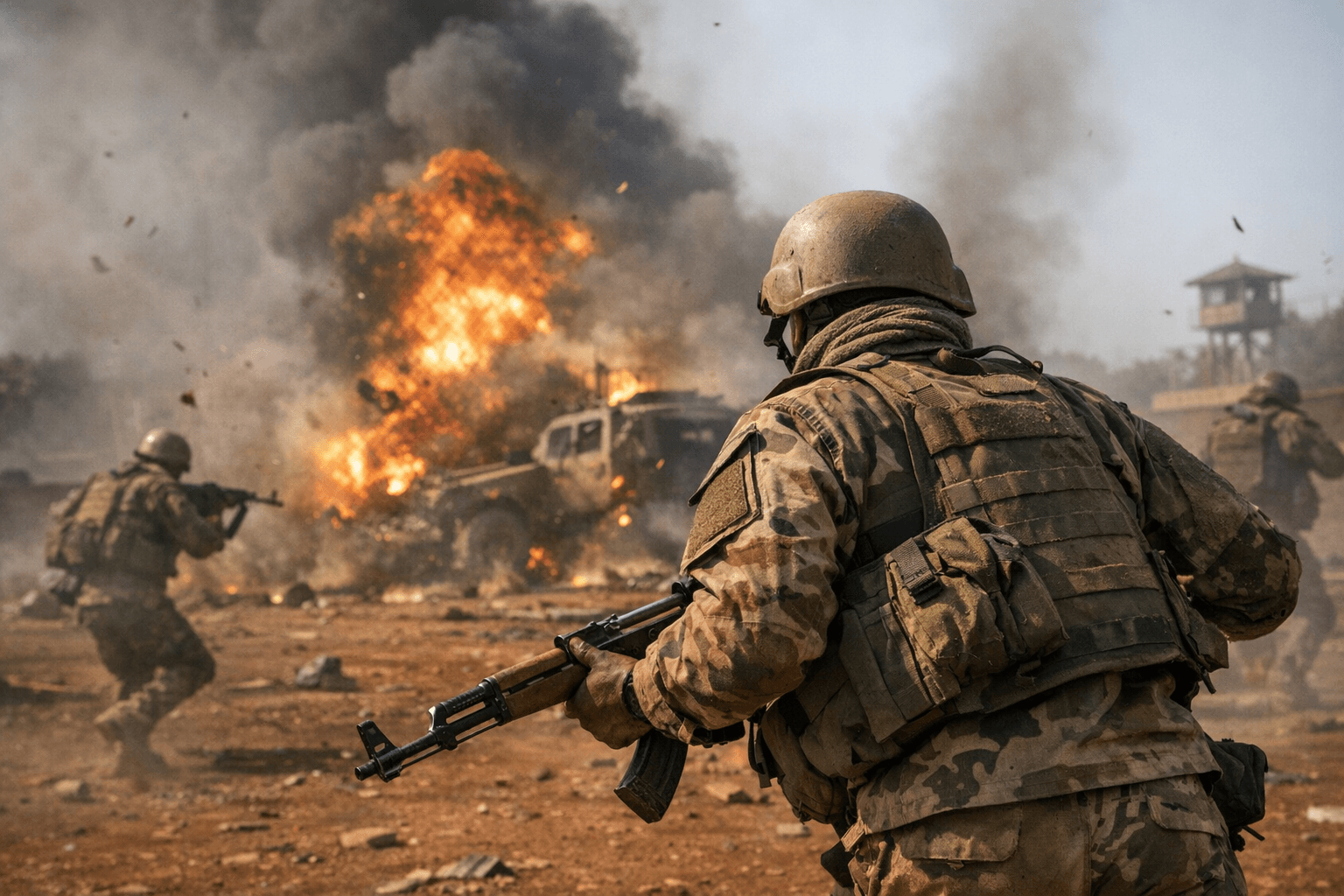 Explosions and gunfire hit Bamako and Mali military bases in coordinated attacks