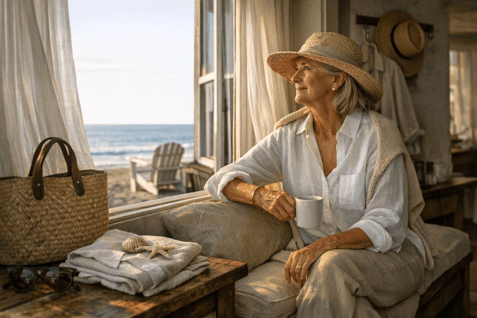 Coastal Grandmother Style, Chic Linen Pieces for Year-Round Dressing