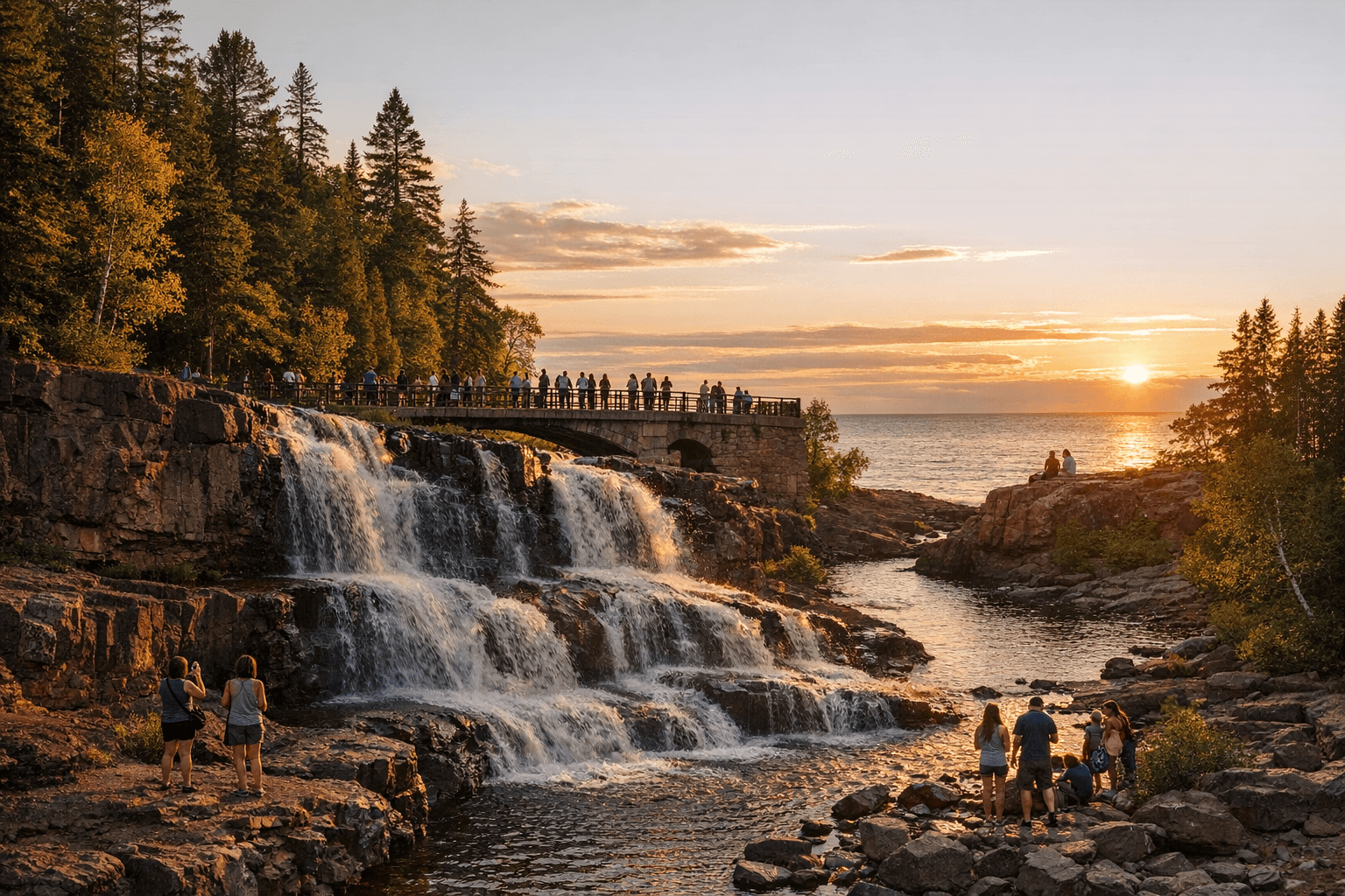 Gooseberry Falls State Park draws visitors with waterfalls and Lake Superior views