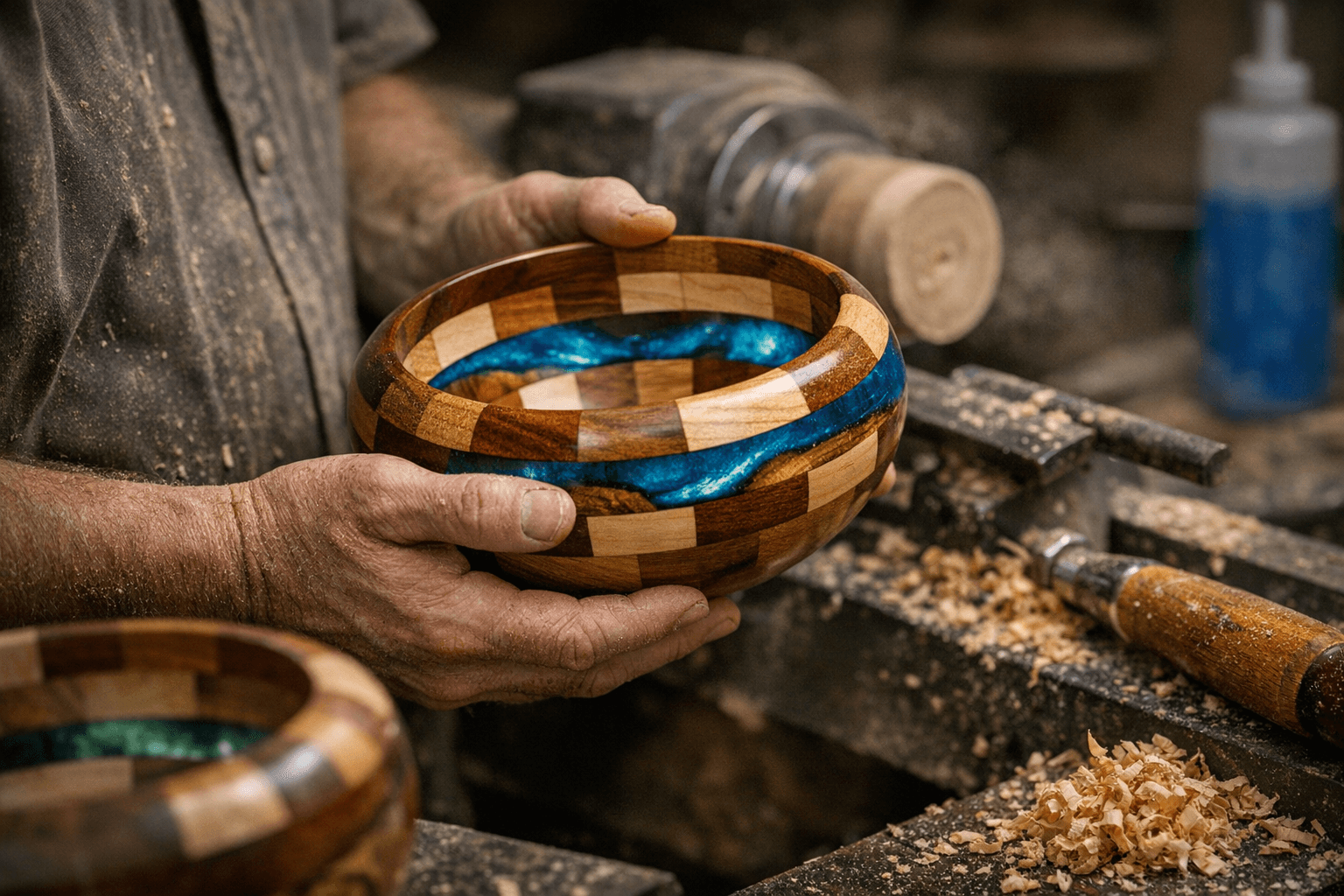 Segmented Bowls and Epoxy Accents Drive Woodturning's Visual Appeal
