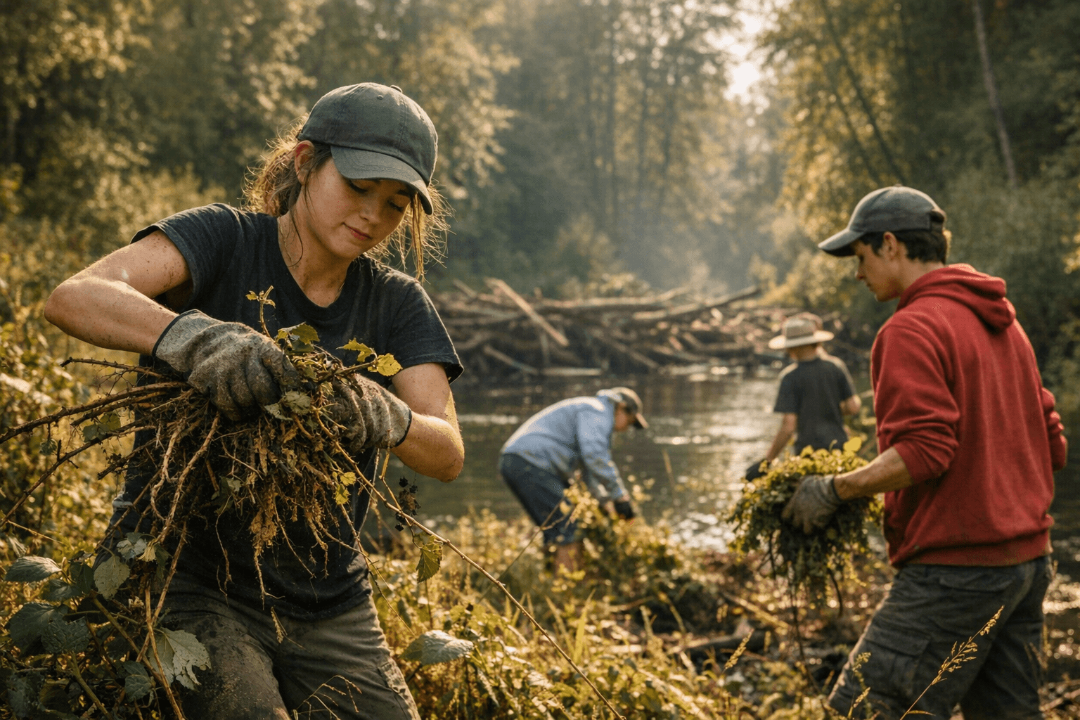 Eugene students restore habitat at Logjam State Park during Weed-a-Thon