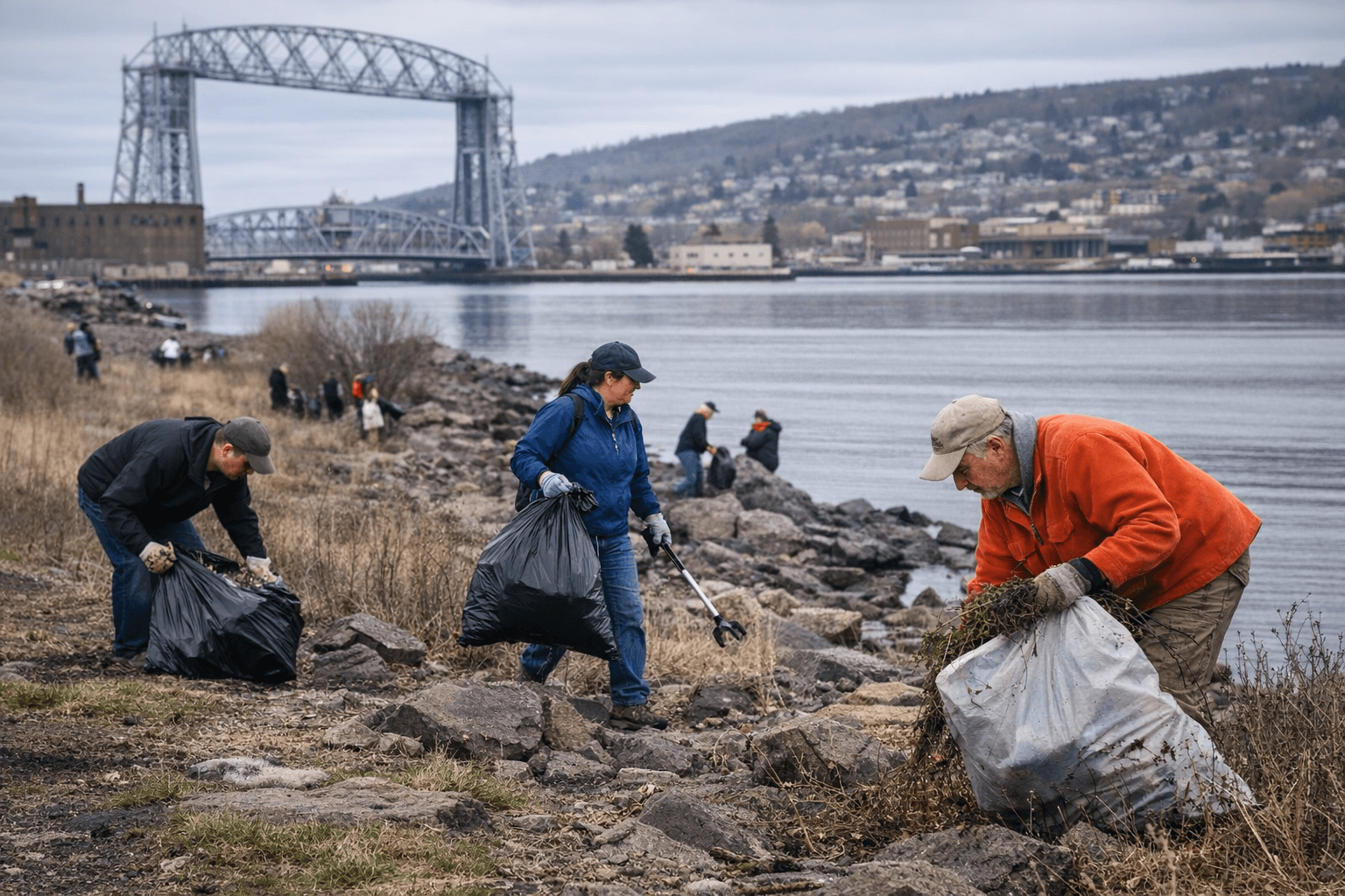 Hundreds of volunteers clean up Duluth neighborhoods, waterfront on Earth Day