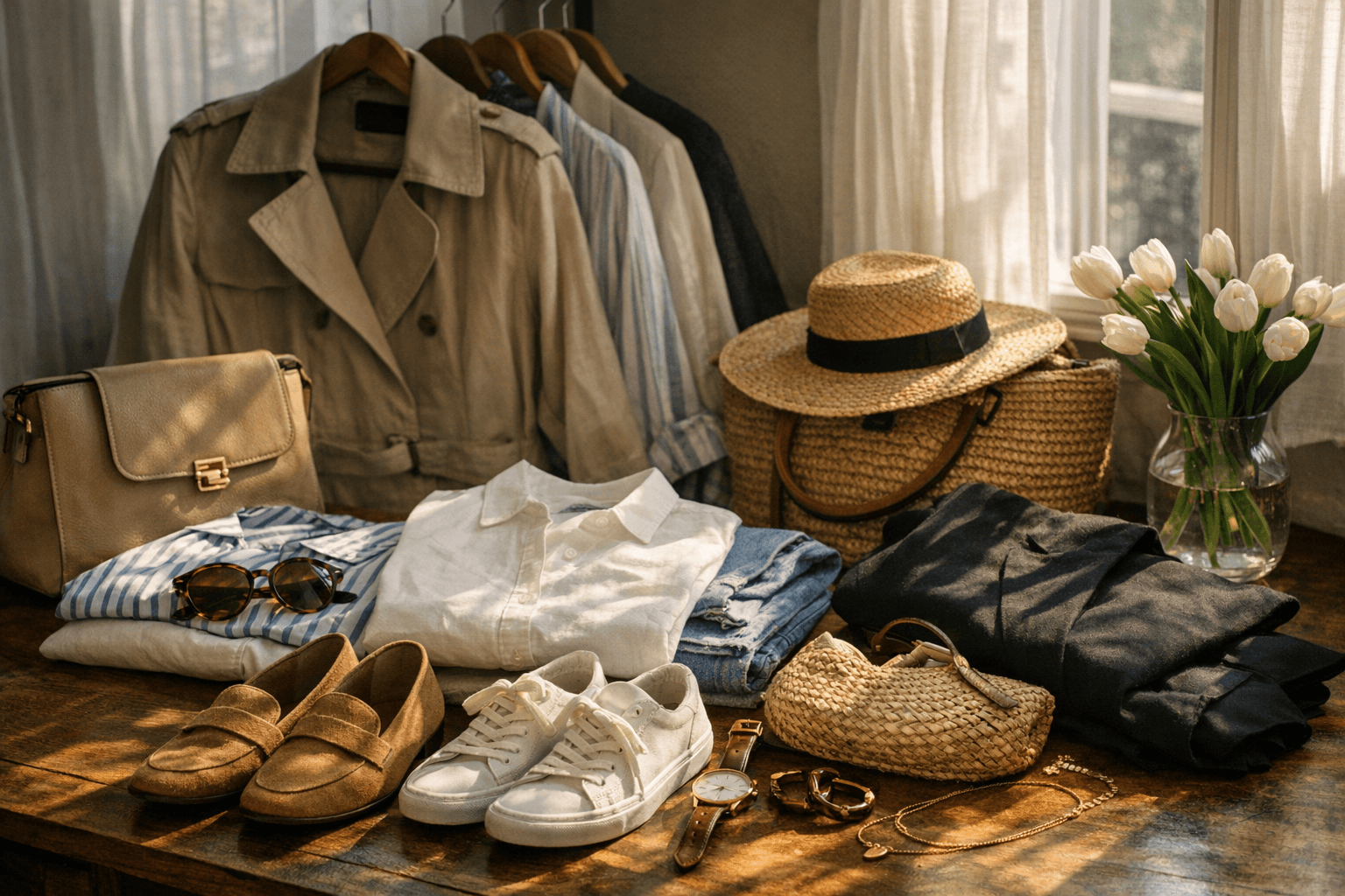 Spring Capsule Wardrobe Refresh, 15 Essentials for a Polished Reset