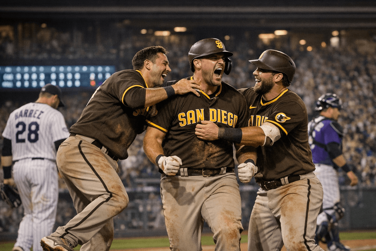 Padres outslug Rockies 10-8 in high-scoring road win