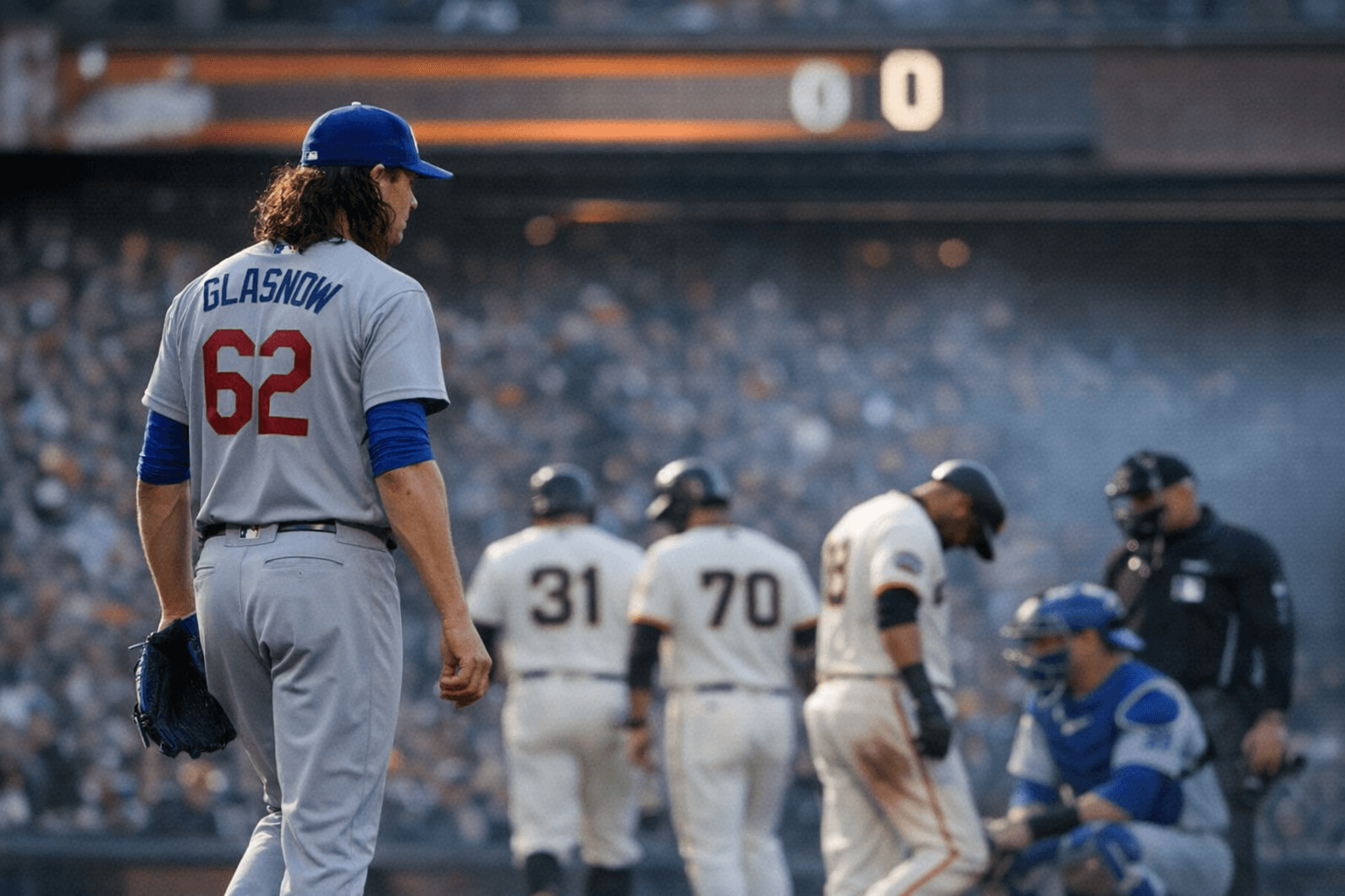 Glasnow leads Dodgers past Giants, 3-0 shutout at Oracle Park