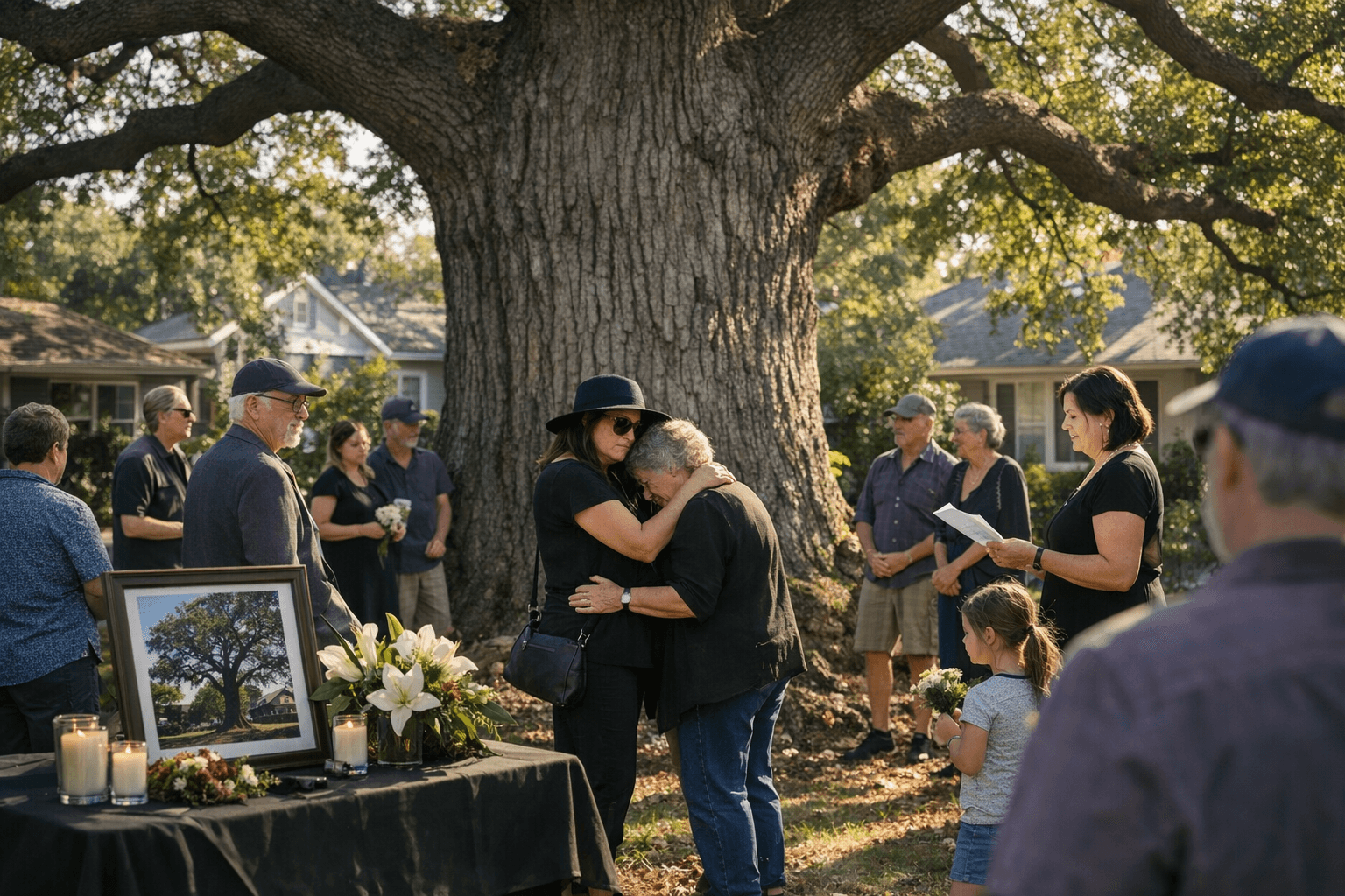 Eastwood neighbors hold funeral farewell for century-old oak slated for removal