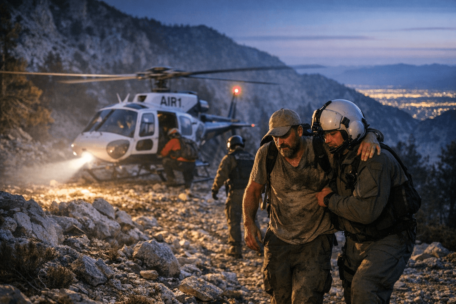 Disoriented Hiker Rescued by AIR1 After Straying from Spring Mountains Trail