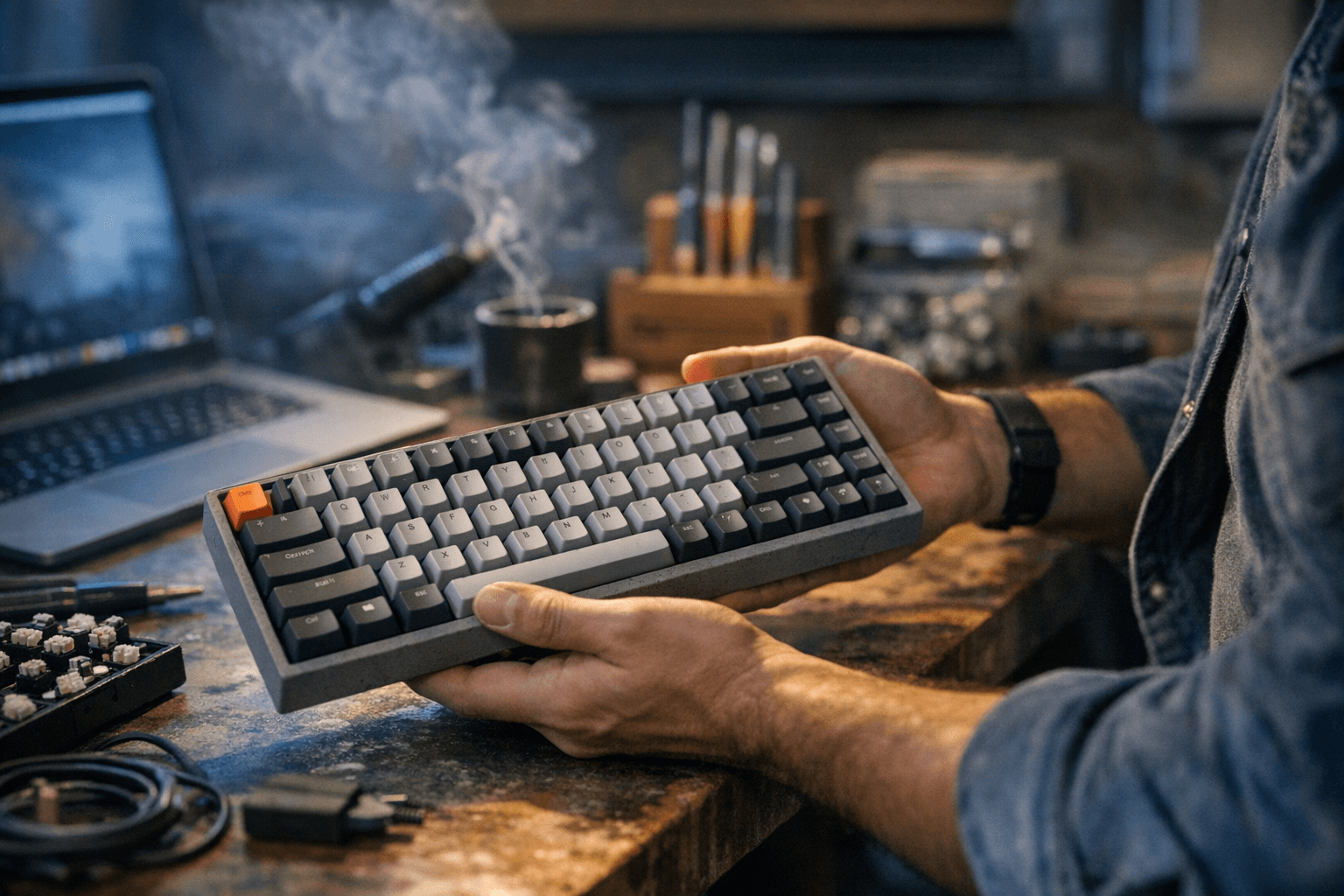 PCMag Praises Keychron K2 HE Concrete Edition for Wireless Fans