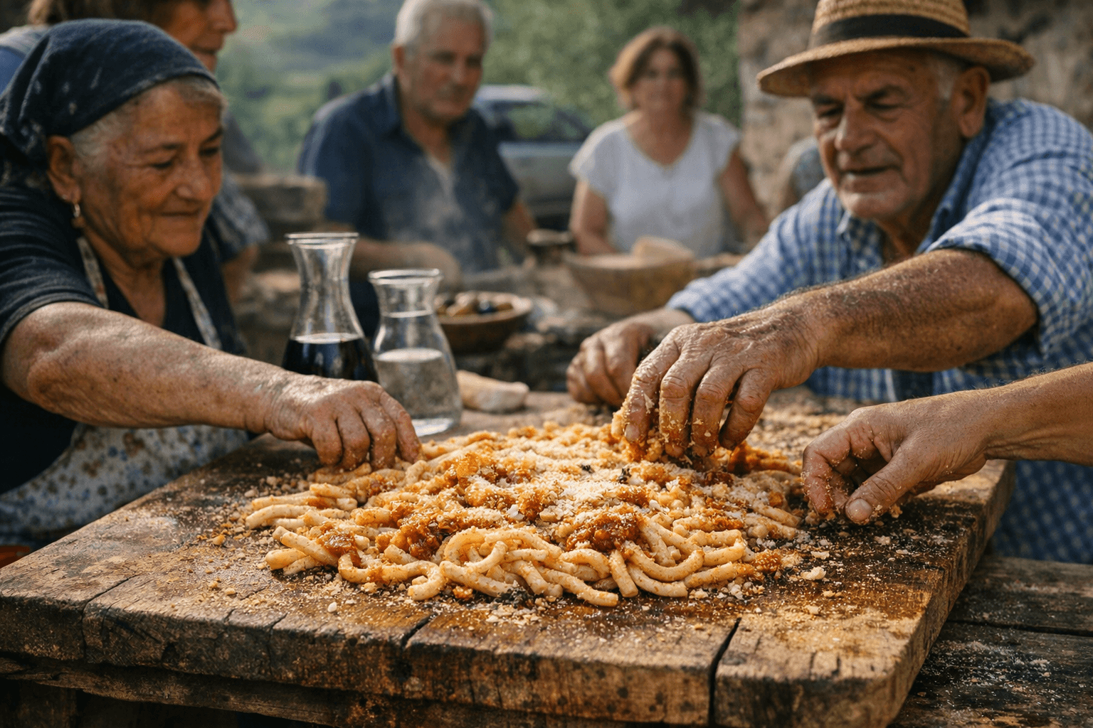 Sicily revives communal pasta on seasoned wooden boards, celebrating rural heritage