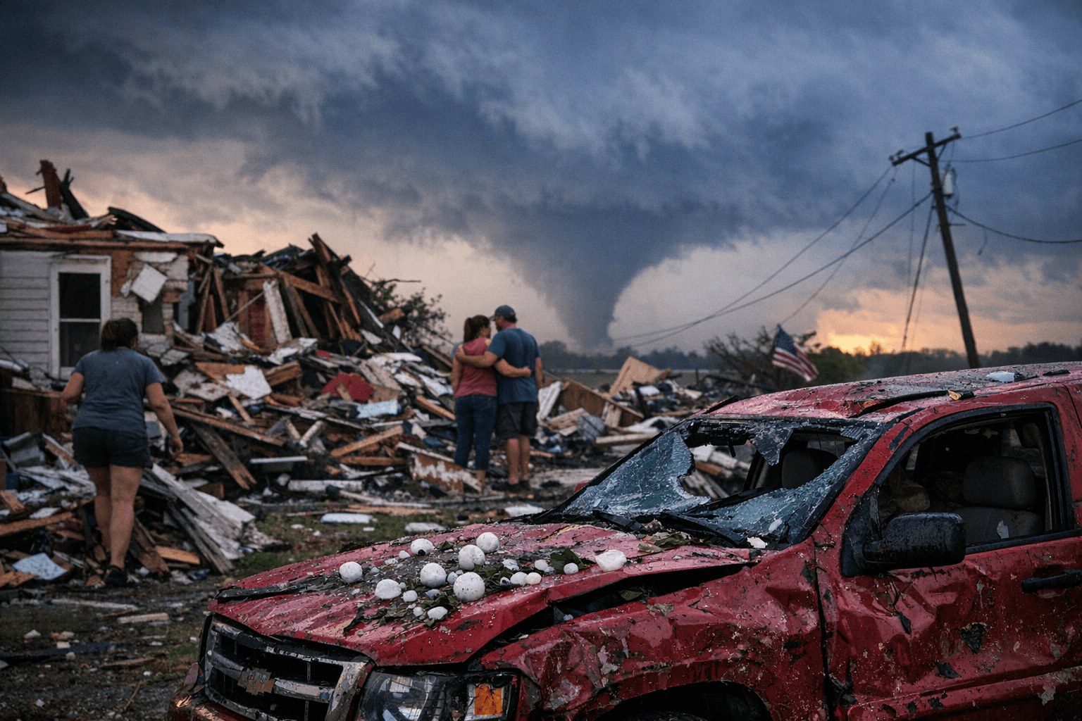 Severe storms threaten Plains to Midwest with tornadoes, giant hail, high winds