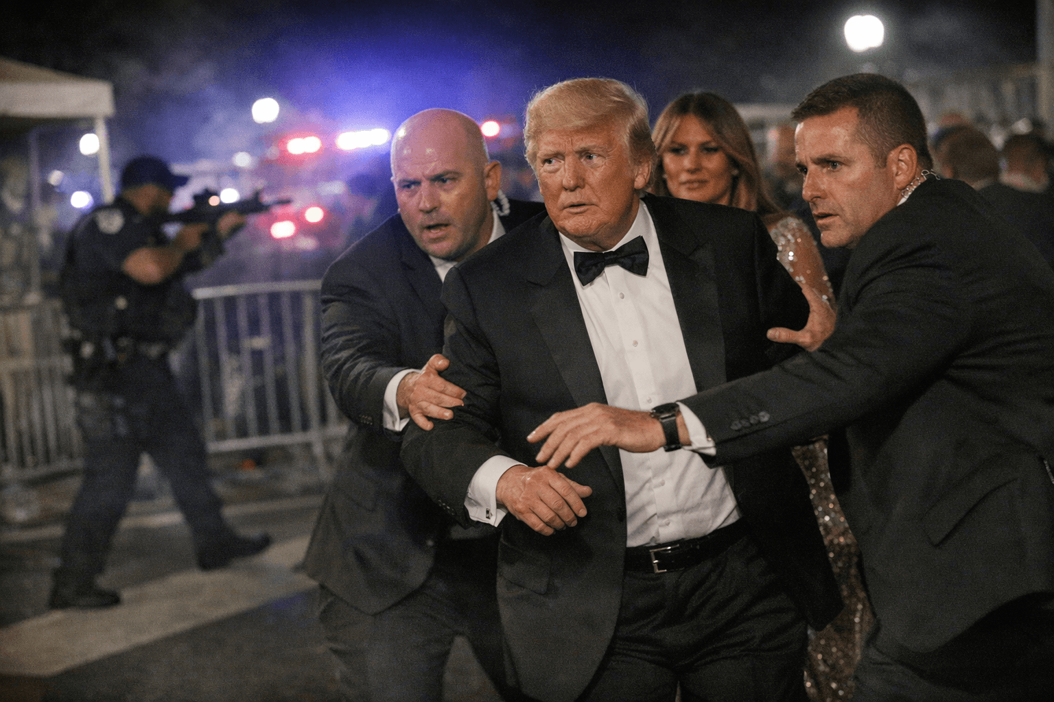 Gunman Stops Outside White House Correspondents’ Dinner, Trump Escorted Out Safely