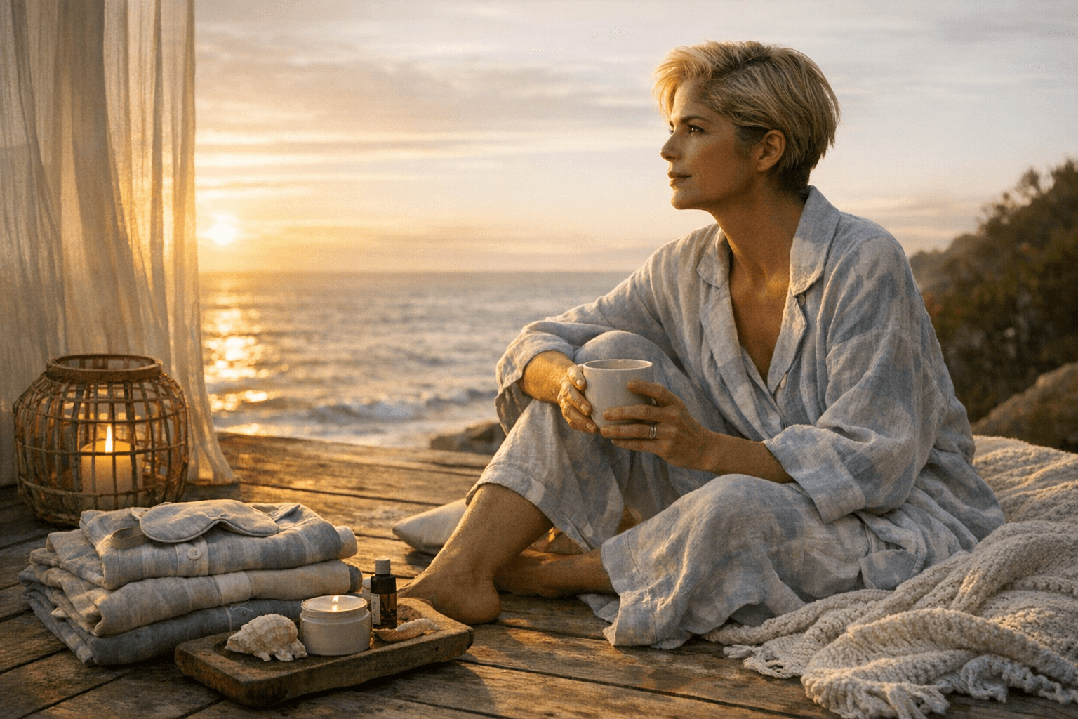 Selma Blair and Mersea launch self-care pajama capsule Sea La Vie