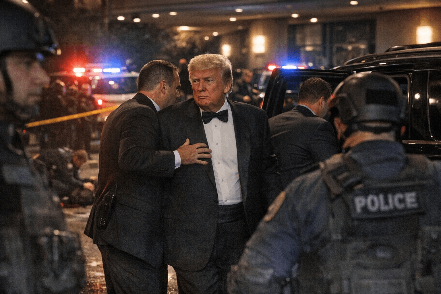 Shots fired at White House Correspondents Dinner hotel, Trump evacuated safely