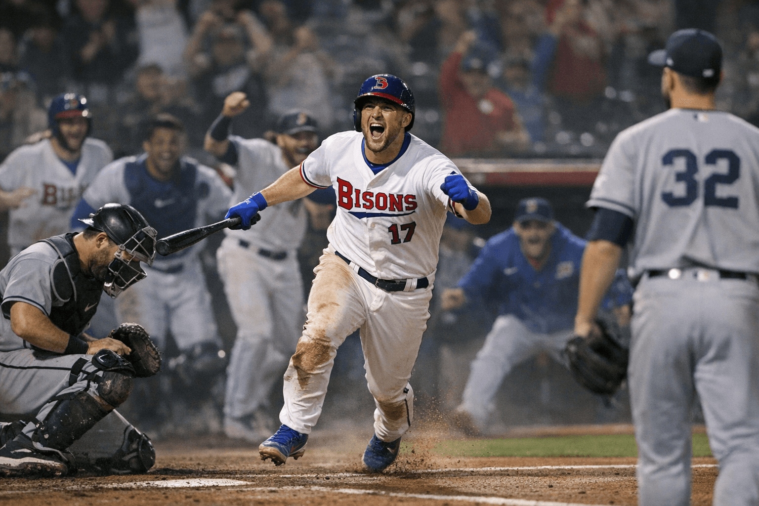 Simoneit delivers walk-off hit as Bisons edge Clippers 6-5 in 10 innings