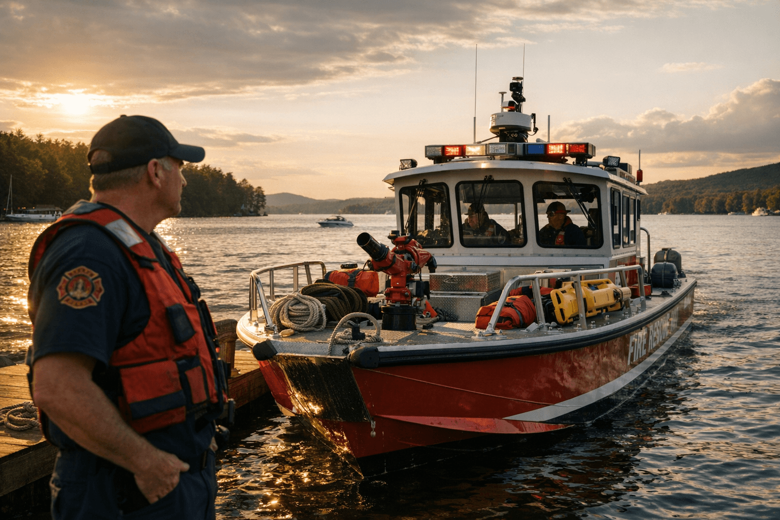 Sunapee fire boat returns to Lake Sunapee for summer service