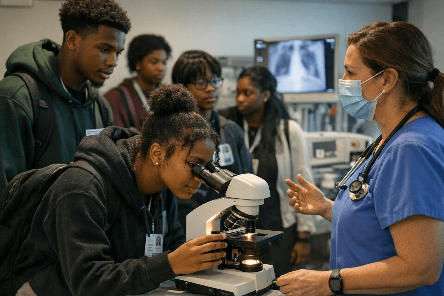 Baltimore students explore healthcare careers at Ascension Saint Agnes Hospital