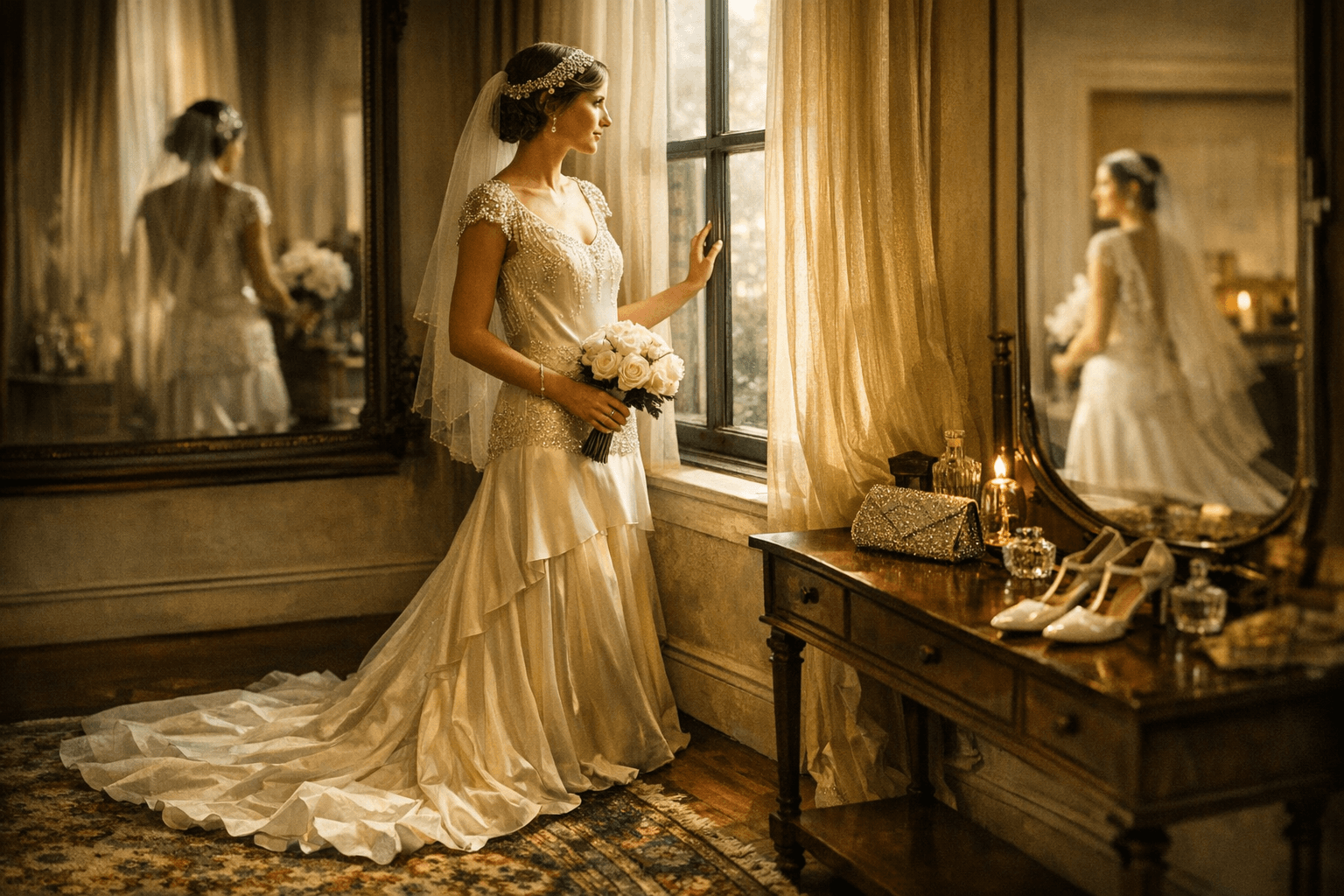 Dropped Waists Return, Bridal Brides Embrace 1920s Glamour Again