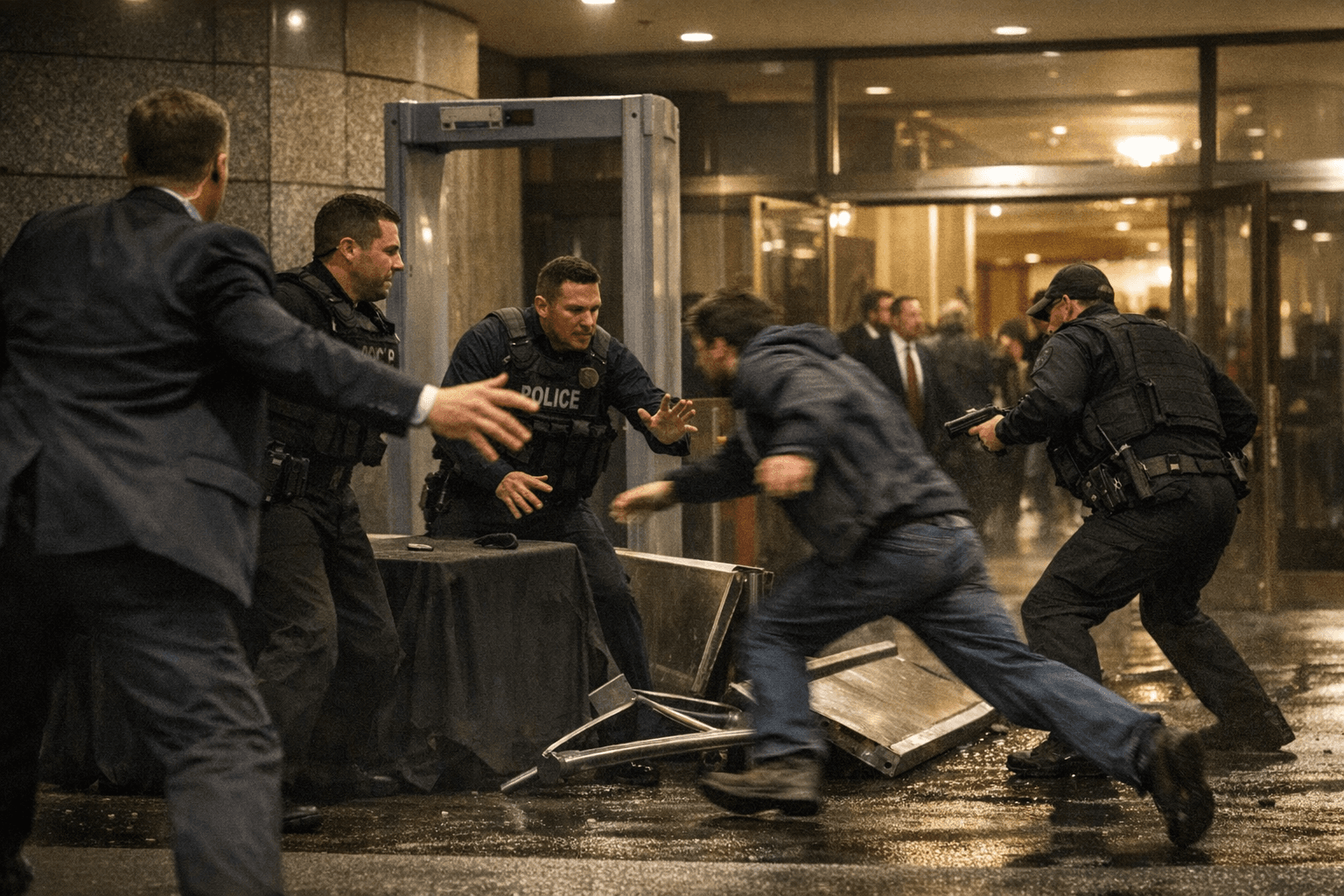 Trump posts video of suspect charging security after White House evacuation