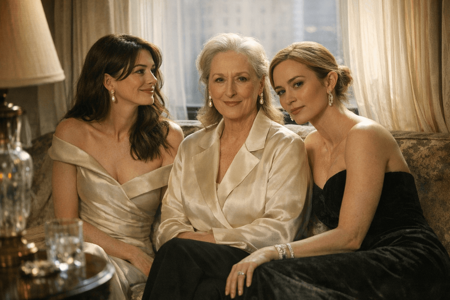 Anne Hathaway, Meryl Streep and Emily Blunt revive old-money glamour on press tour