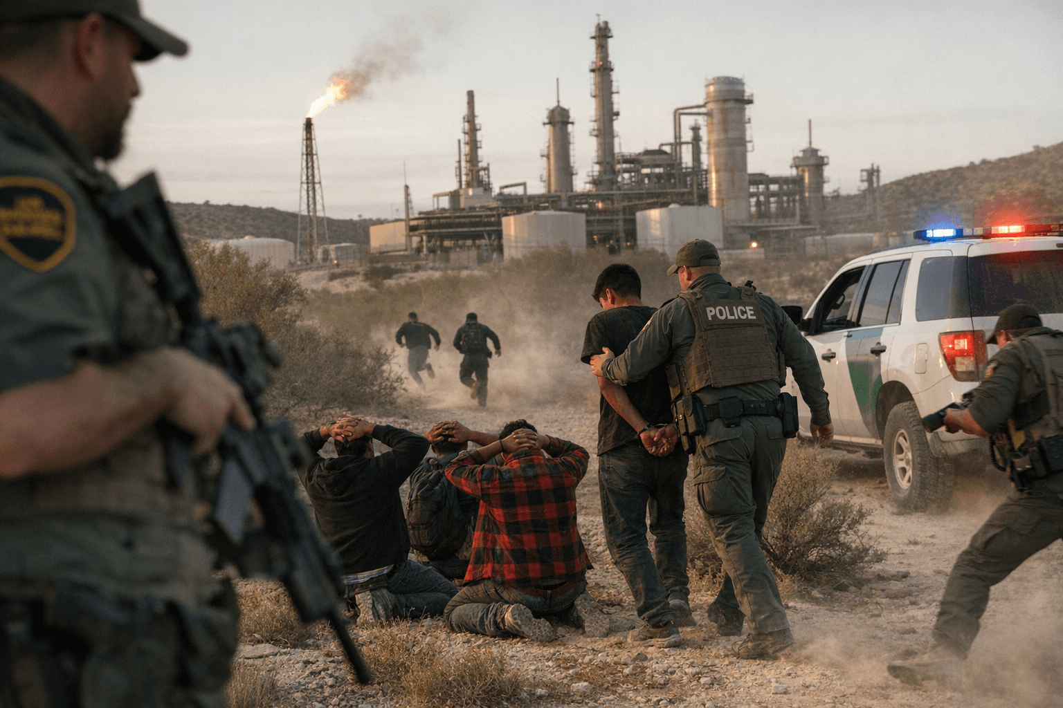Game camera tips Border Patrol to five arrests, two escape near gas plant