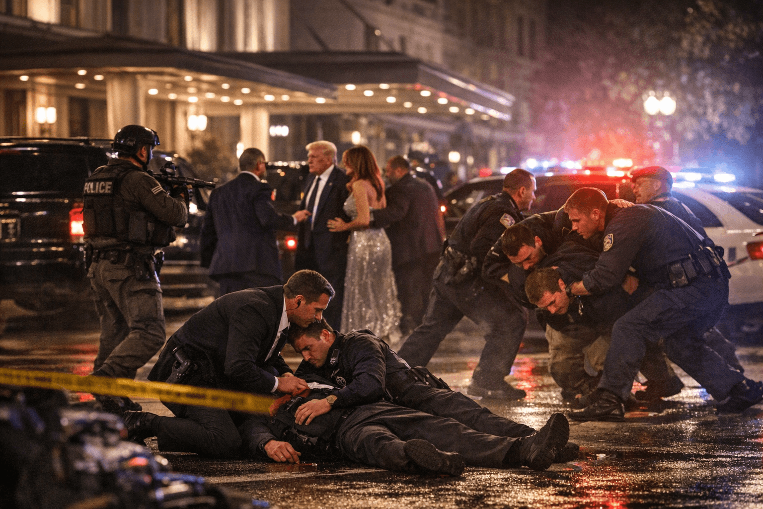 Secret Service agent shot near White House dinner, suspect arrested, event canceled