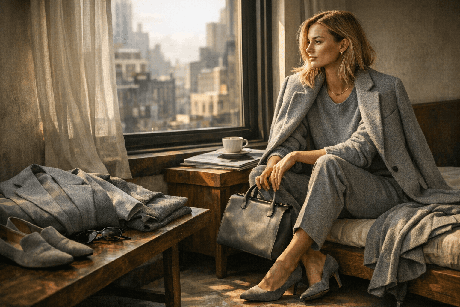 Gray-on-Gray Groutfits Return as a Polished Capsule Wardrobe Staple