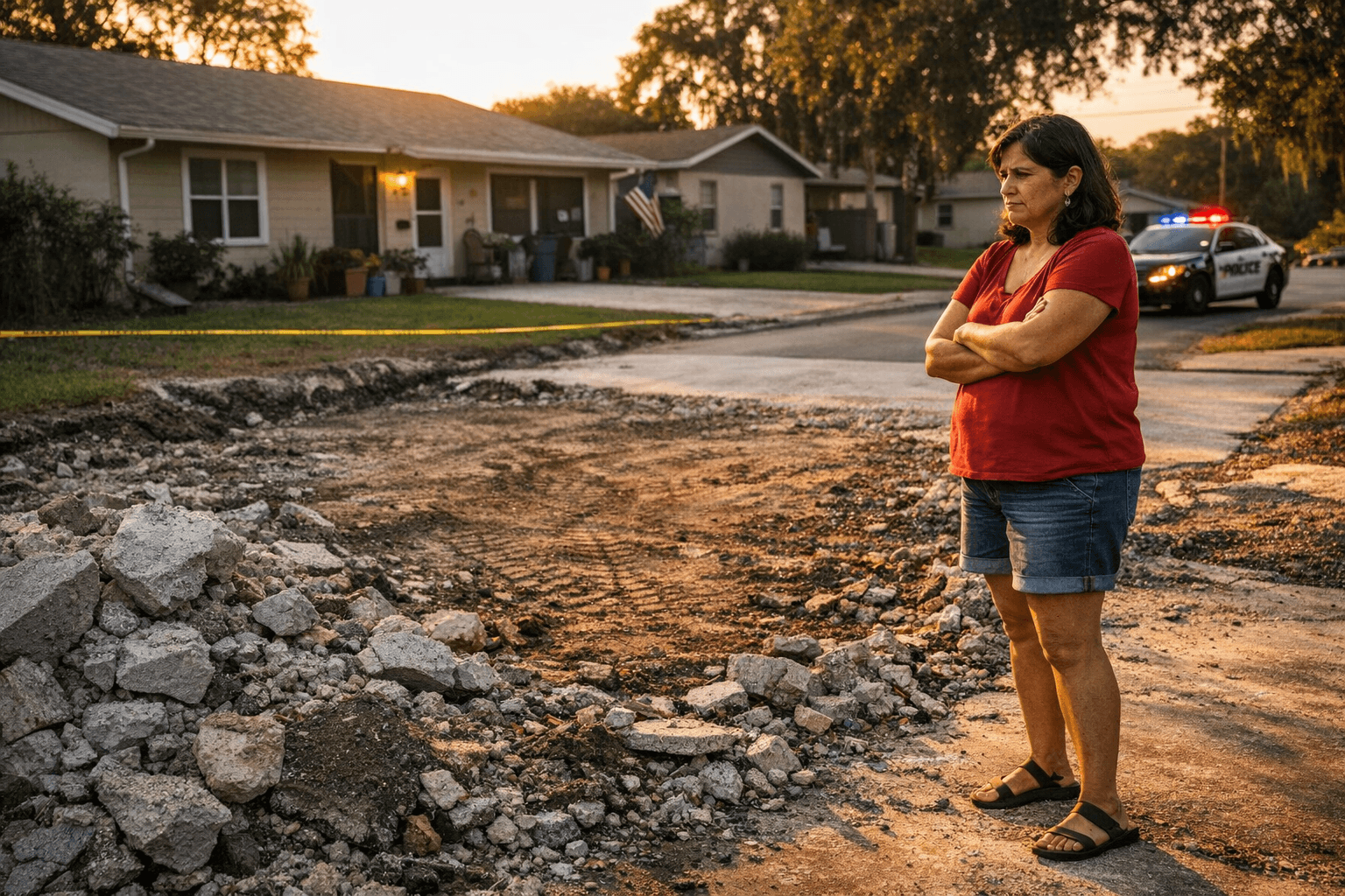 Sanford homeowner says driveway removed without her permission