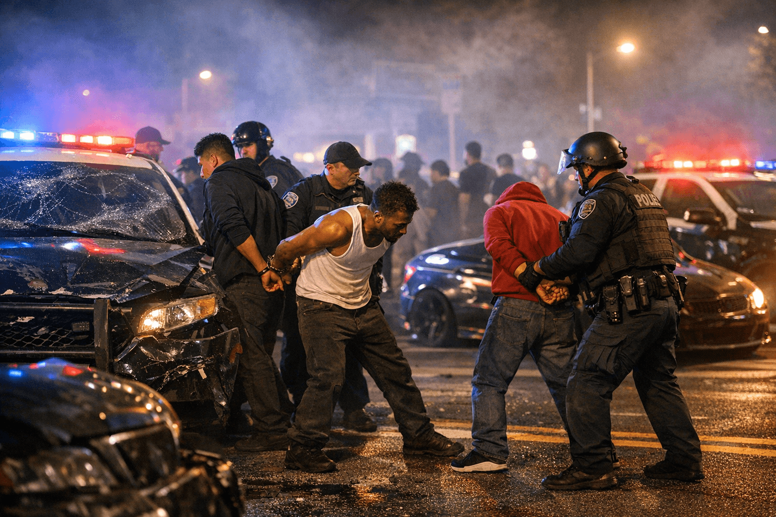 Police arrest four in illegal car rally crackdown across two counties