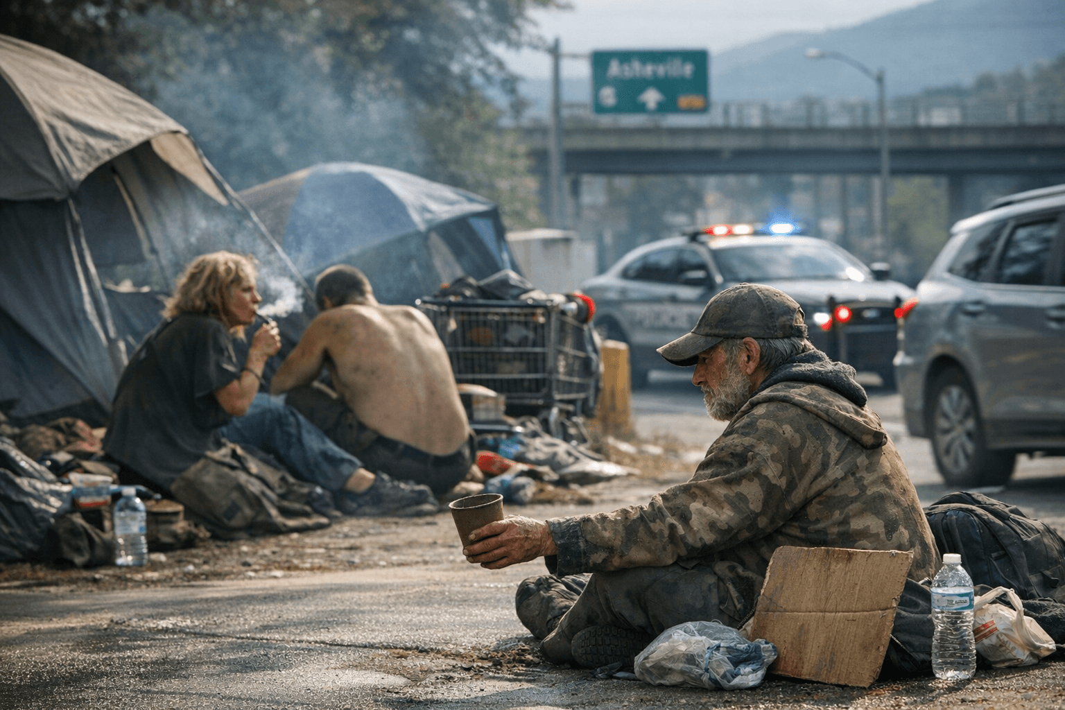 Asheville residents report panhandling, drug use, encampments after Helene