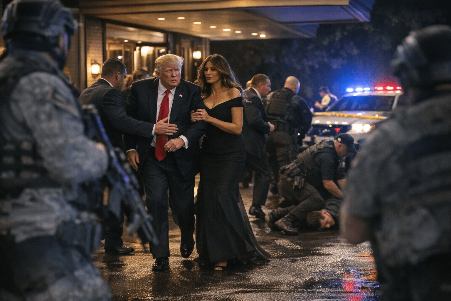 Shots at White House correspondents' dinner prompt Trump evacuation, suspect arrested