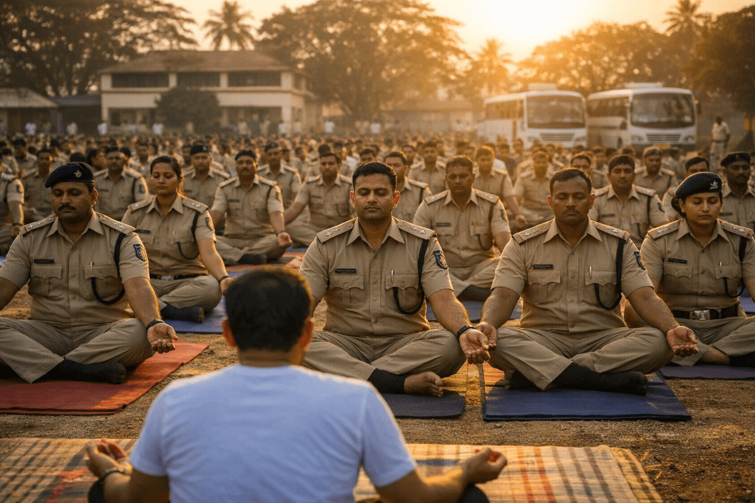 Mysuru police join yoga awareness drive to manage stress and workload
