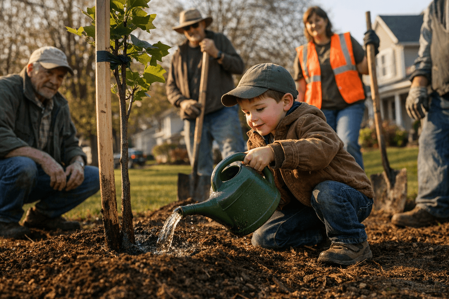 Lewisburg Arbor Day planting gives young tree lover special role