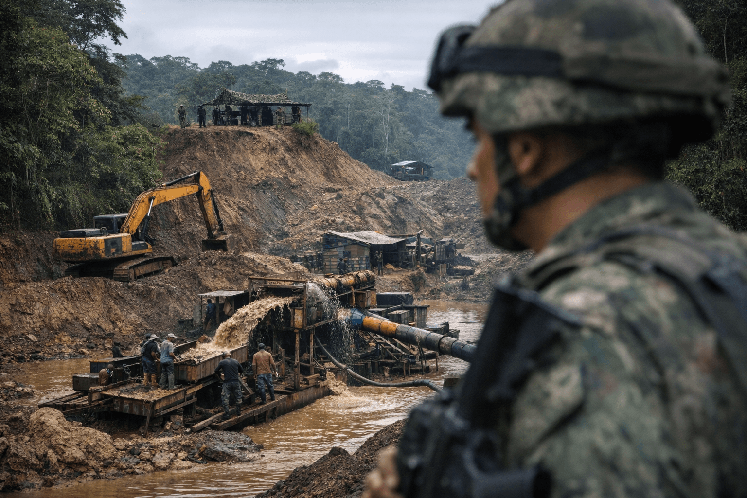 Illegal Gold Mining Flourishes Near Colombian Military Posts, New Report Finds