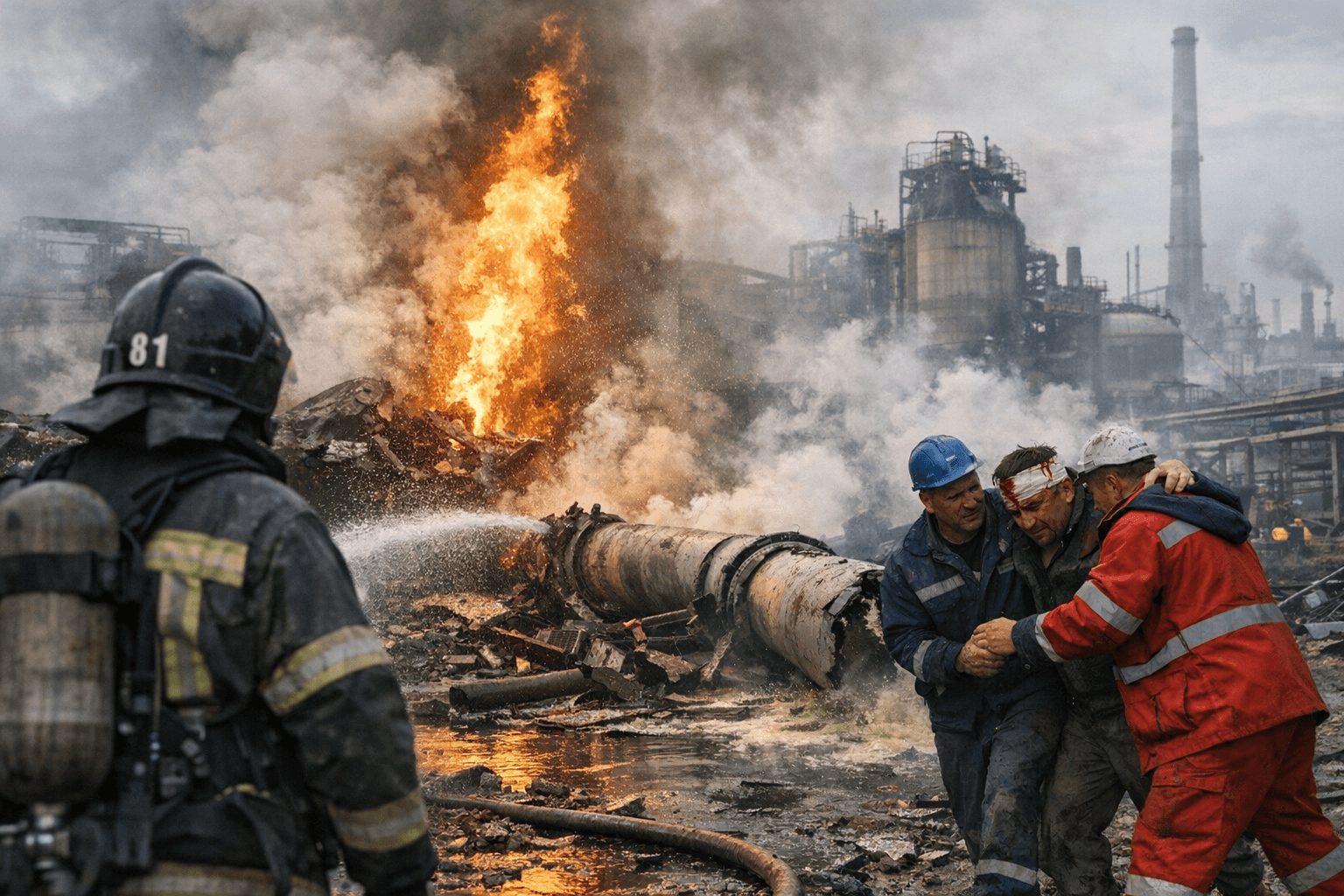 Ukrainian drone strike damages Russian fertiliser plant, five injured