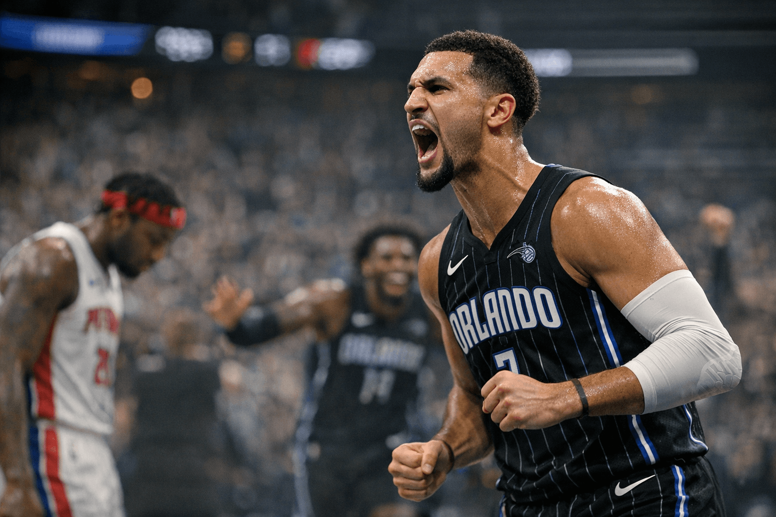 Magic rally past Pistons, seize 2-1 series lead after blown lead