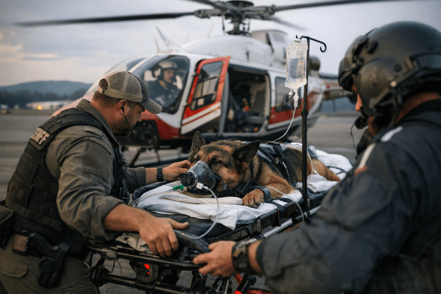 North Carolina K-9 airlifted to Knoxville after ozone exposure emergency