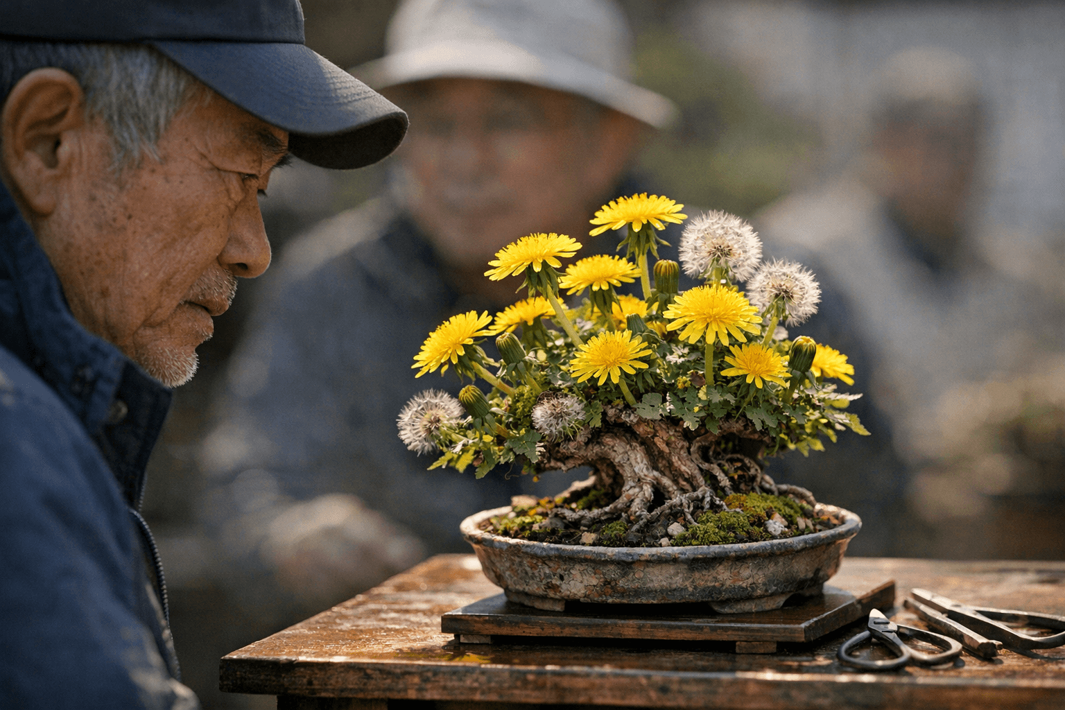 Tsuruoka Club’s Yutan Dandelion Bonsai Bloom Marks Peak Spring Viewing
