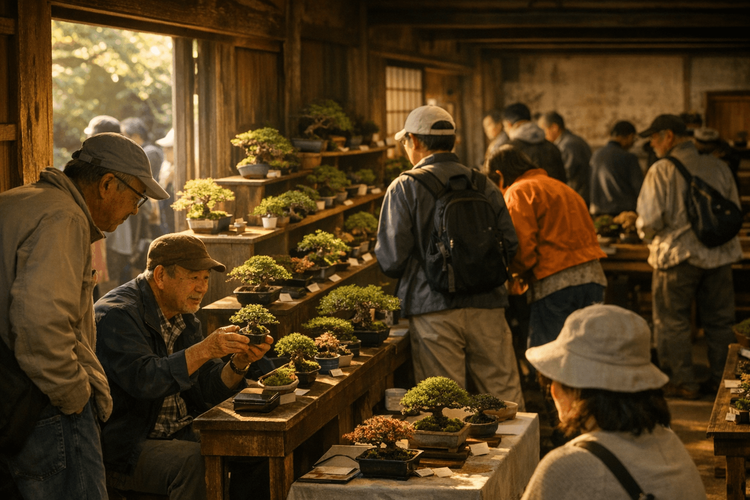 Final Day for Palm-Sized Bonsai Exhibition at Historic Tonogayato Garden